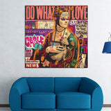 ChandeliersDecor.com-Wall Posters-Woman Holding Lamb Canvas Wall Art - Do what you Love Art