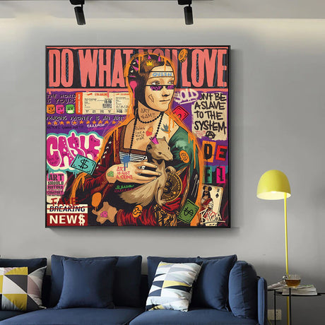 ChandeliersDecor.com-Wall Posters-Woman Holding Lamb Canvas Wall Art - Do what you Love Art
