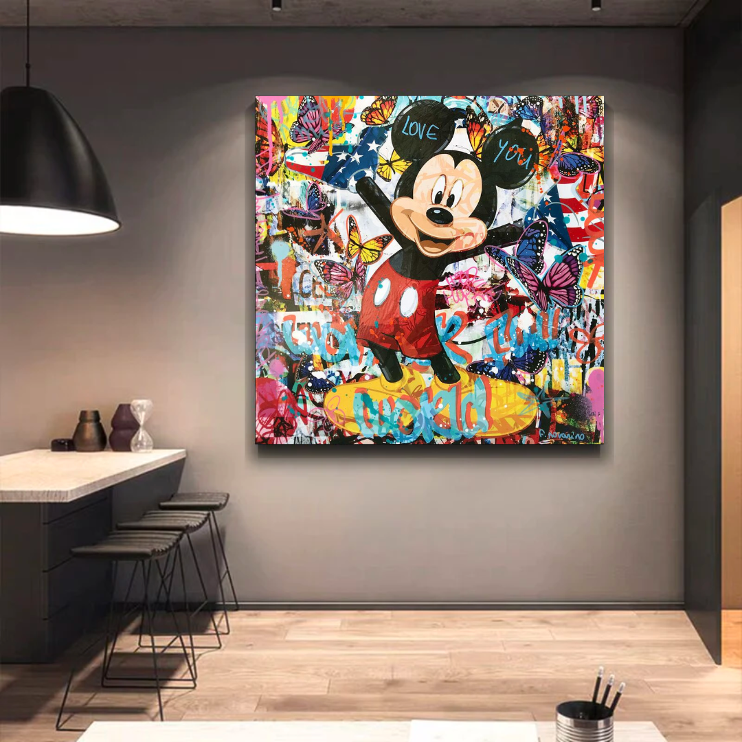 ChandeliersDecor.com-Wall Posters-Wonderful Mickey Mouse Canvas Wall Art - High-Quality Décor