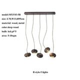 ChandeliersDecor.com-Pendant Lights-Wooden LED Chandelier: Illuminate with Natural Charm