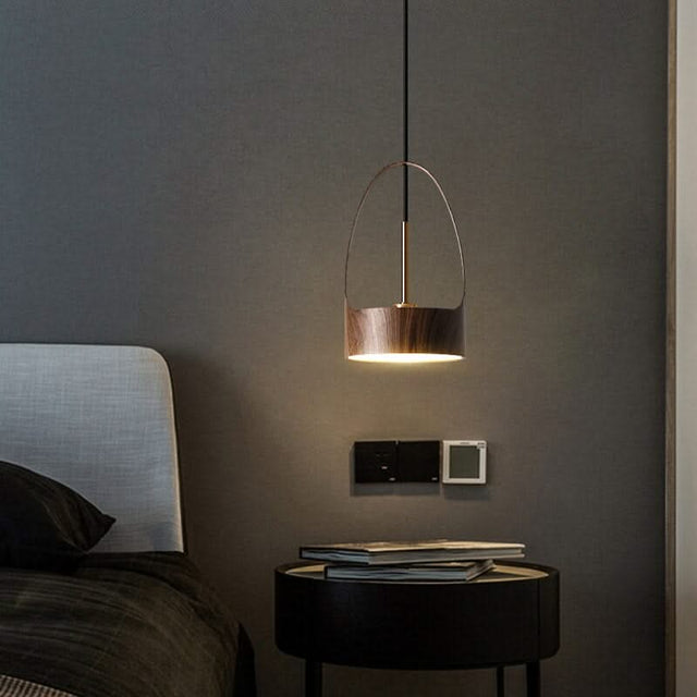 Wooden Style Pendant Bedside Light - Illuminate Your Space-ChandeliersDecor.com