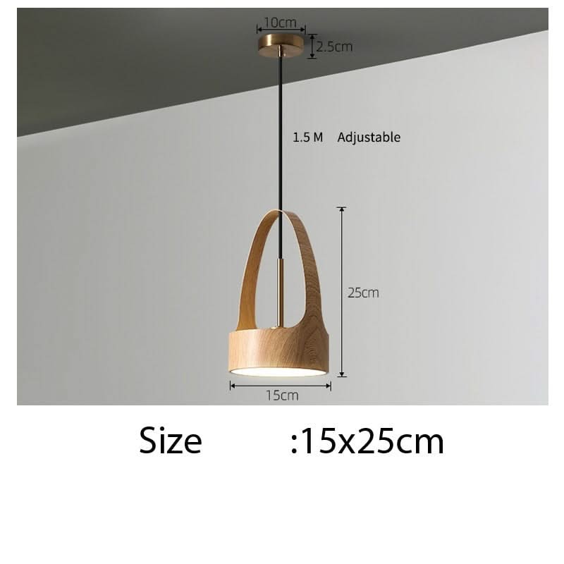 Wooden Style Pendant Bedside Light - Illuminate Your Space-ChandeliersDecor.com