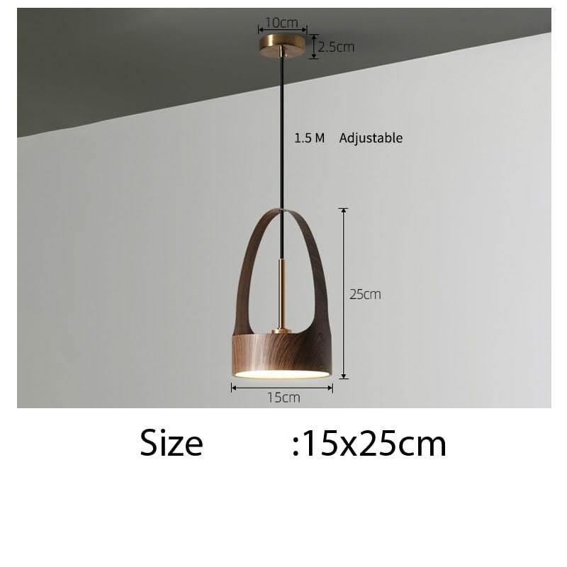 Wooden Style Pendant Bedside Light - Illuminate Your Space-ChandeliersDecor.com