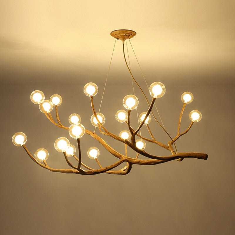 ChandeliersDecor.com-Chandeliers-Wooden Twigs Chandelier - Elegant Lighting for any Space