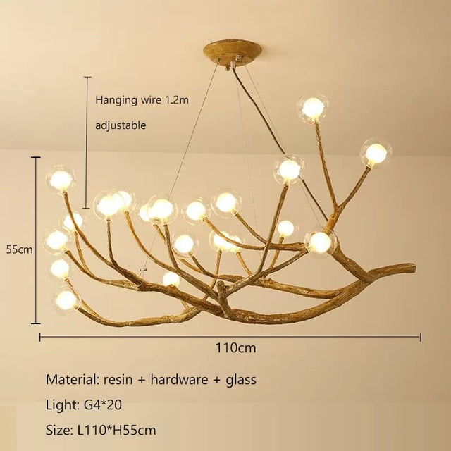Wooden Twigs Chandelier - Elegant Lighting for any Space-ChandeliersDecor.com