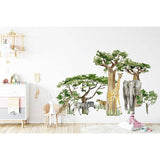 ChandeliersDecor.com-Wallpapers Murals-Woodland Forest Animals Wall Stickers: Vibrant Decals