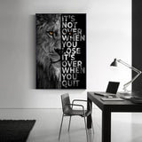 ChandeliersDecor.com-Wall Posters-Words Never Quit Poster: Lions Canvas Wall Art