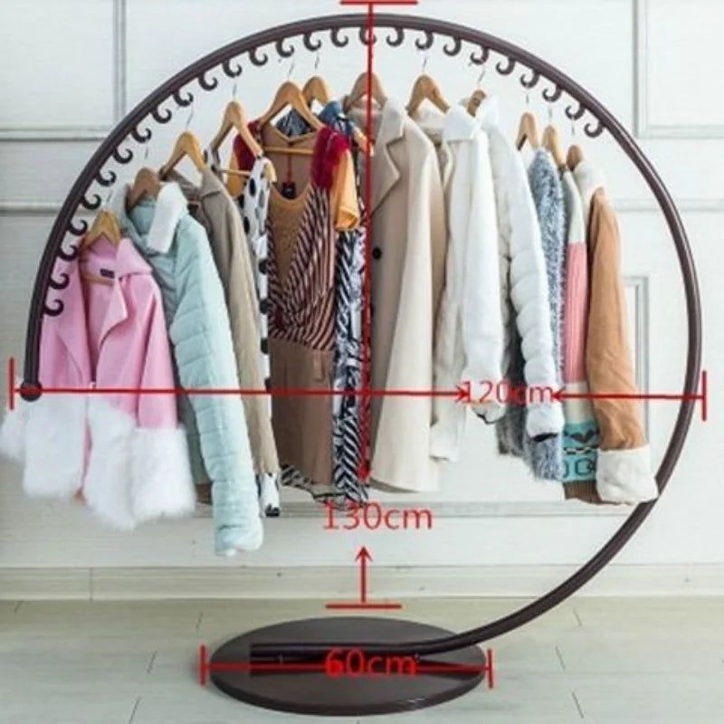 ChandeliersDecor.com-Drying Racks & Hangers-Wrought Iron Circular Floor Standing Coat Rack