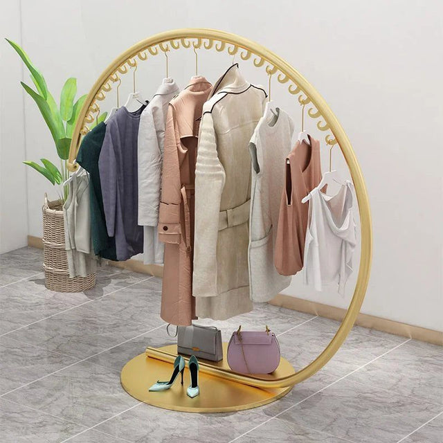 ChandeliersDecor.com-Drying Racks & Hangers-Wrought Iron Circular Floor Standing Coat Rack