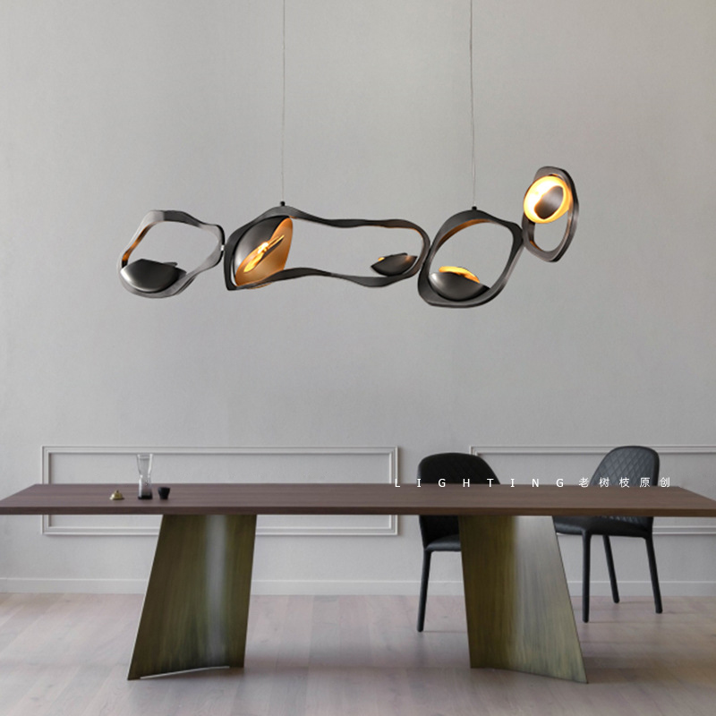 ChandeliersDecor.com-Kitchen Island-XXX LED Rocks Style Chandelier Dining Island