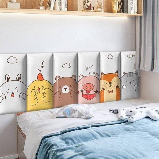 ChandeliersDecor.com-Padded Walls-Zoo Animals Parade Kids Wall Padded Safety Cushions