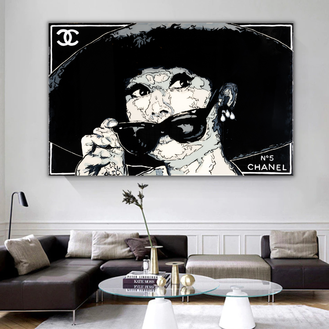 Chanel Audrey Hepburn Poster - Timeless Elegance-ChandeliersDecor