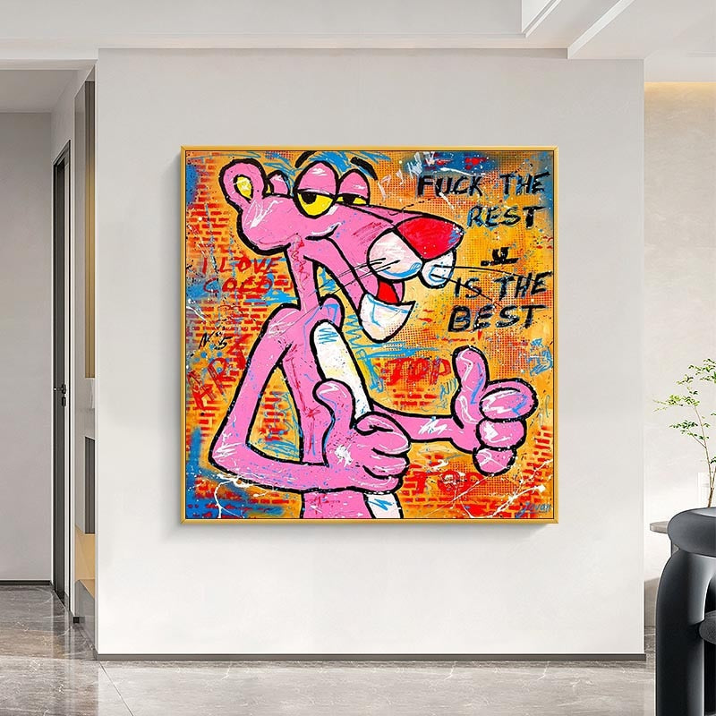 Chanel: Pink Panther Canvas Art - The Best-ChandeliersDecor