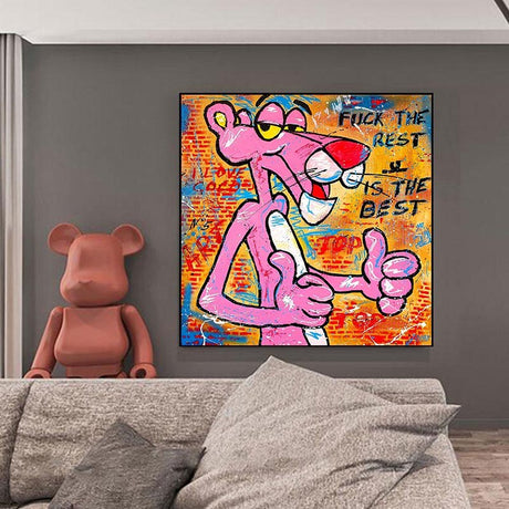 Chanel: Pink Panther Canvas Art - The Best-ChandeliersDecor