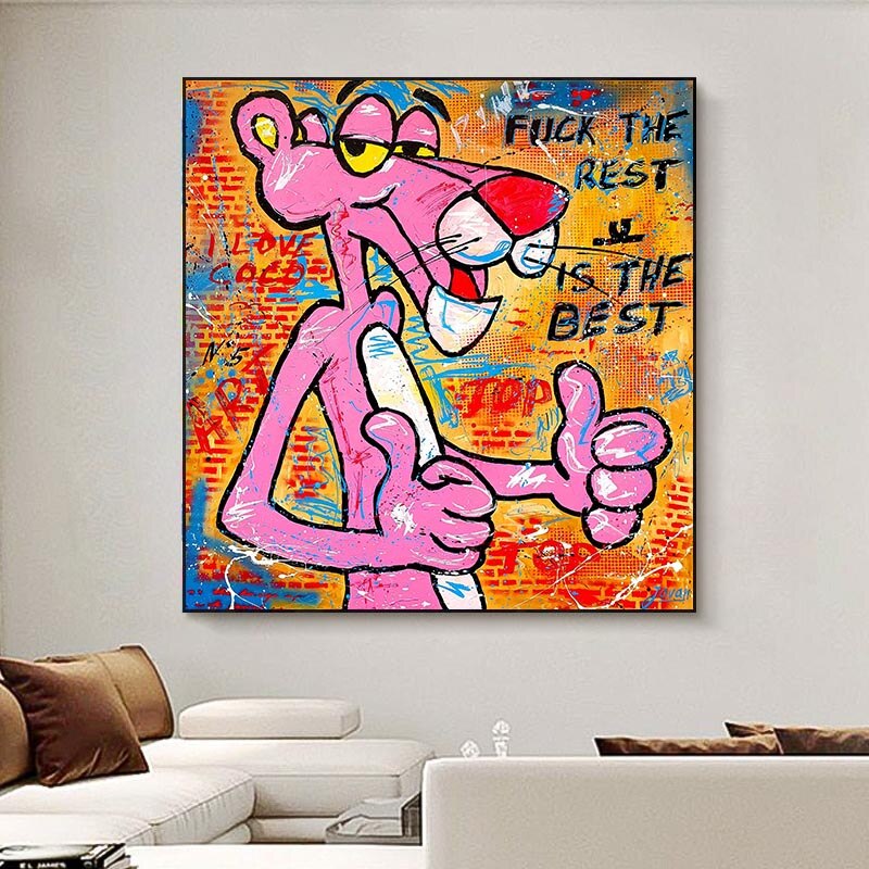 Chanel: Pink Panther Canvas Art - The Best-ChandeliersDecor