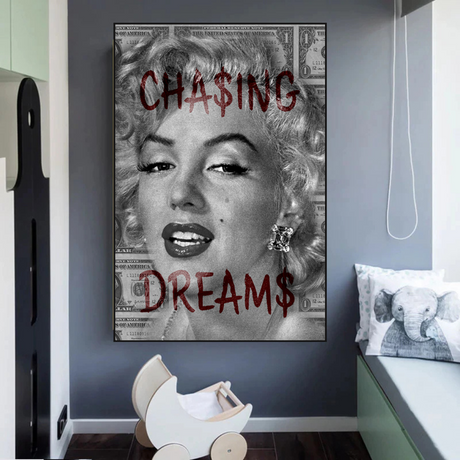 Chasing Dreams: Marilyn Poster - Uncover Iconic Beauty-ChandeliersDecor