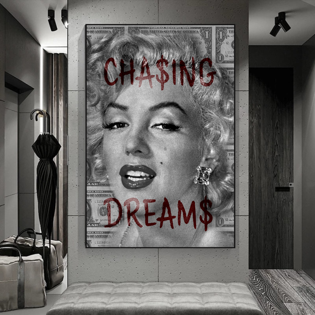 Chasing Dreams: Marilyn Poster - Uncover Iconic Beauty-ChandeliersDecor