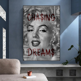 Chasing Dreams: Marilyn Poster - Uncover Iconic Beauty-ChandeliersDecor