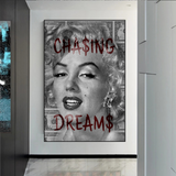 Chasing Dreams: Marilyn Poster - Uncover Iconic Beauty-ChandeliersDecor