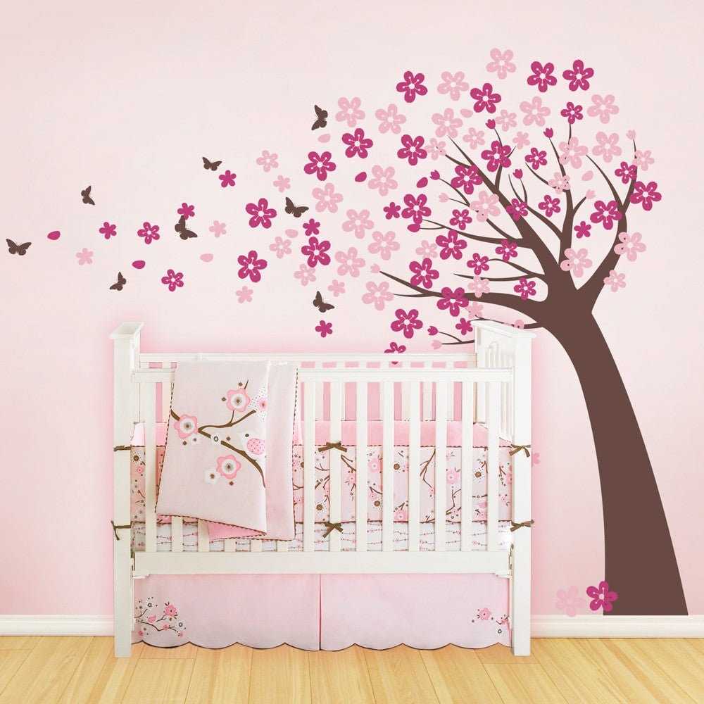 Cherry Blossom Tree Wall Stickers | Blossom flowers Tree Wall Decal