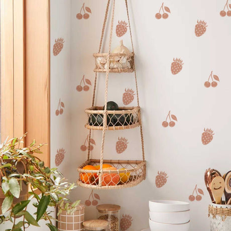 Cherry Carrots Pattern Wall Sticker - Adhesive Decals-ChandeliersDecor