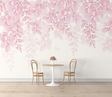 Cherry Tree: Pink Flowers Mural Wallpaper-ChandeliersDecor