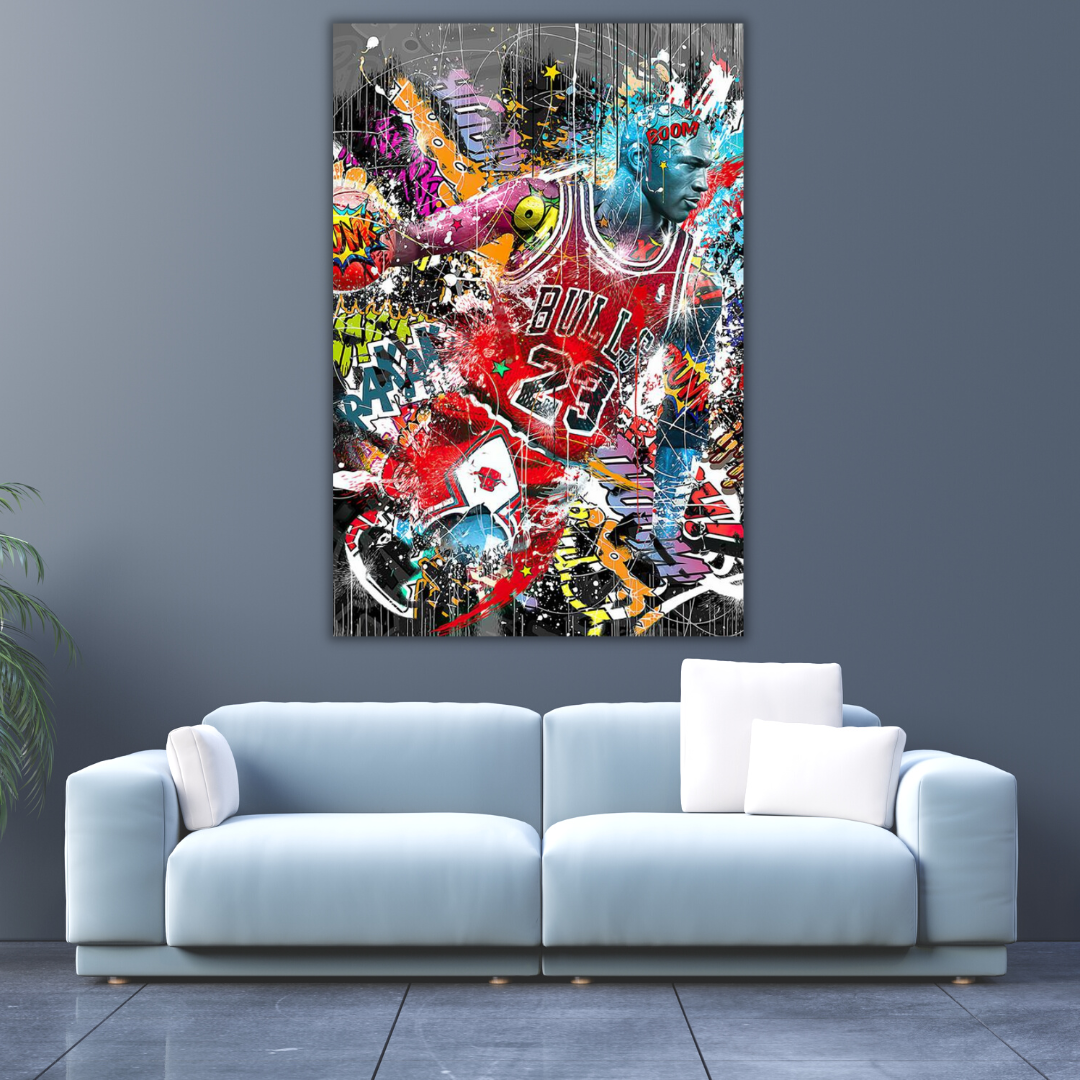 Chicago Bulls Jordan Canvas Poster - Canvas Painting Wall Art-ChandeliersDecor