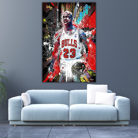 Chicago Bulls Jordan Canvas Wall Art-ChandeliersDecor