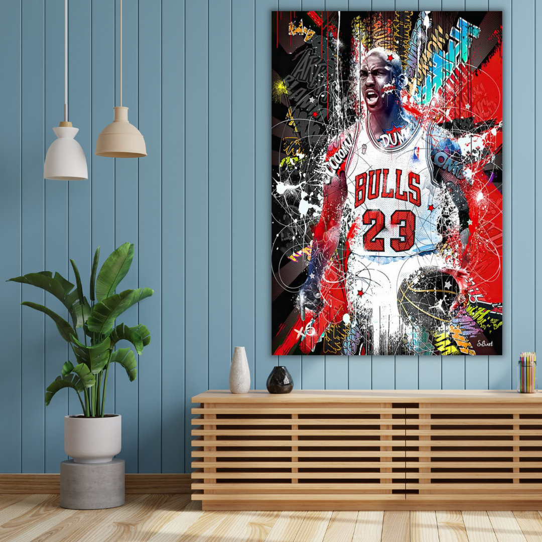 Chicago Bulls Jordan Canvas Wall Art-ChandeliersDecor