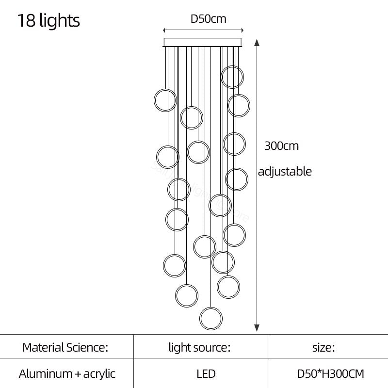 Circle Mingle LED Chandelier Light-ChandeliersDecor