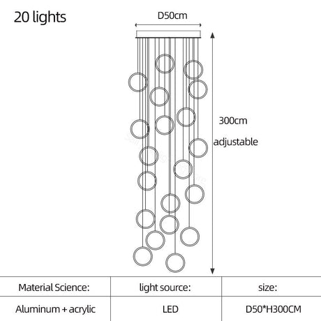 Circle Mingle LED Chandelier Light-ChandeliersDecor