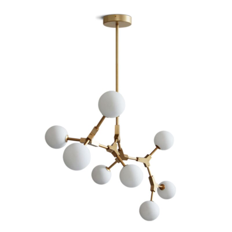 Circular Glass Ball Molecule Chandelier Lighting-ChandeliersDecor