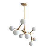 Circular Glass Ball Molecule Chandelier Lighting-ChandeliersDecor