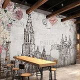 City Buildings Wallpaper for Home Wall Decor-ChandeliersDecor.com