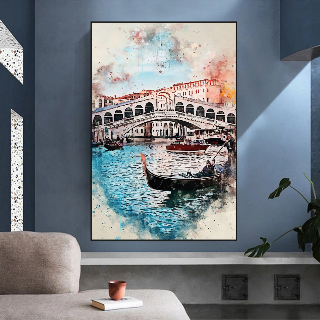 City Venice Landscape Art - Venice Poster-ChandeliersDecor