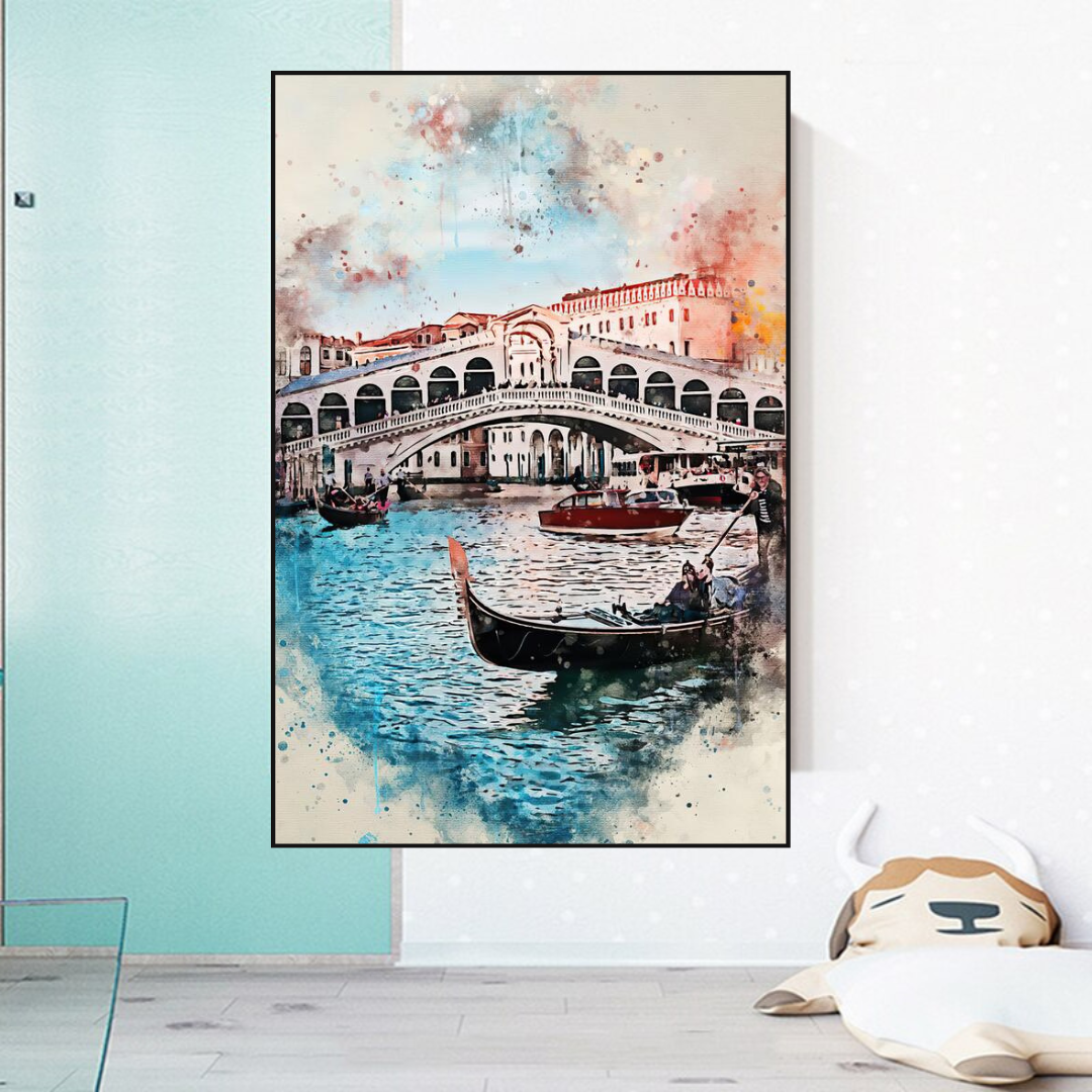 City Venice Landscape Art - Venice Poster-ChandeliersDecor