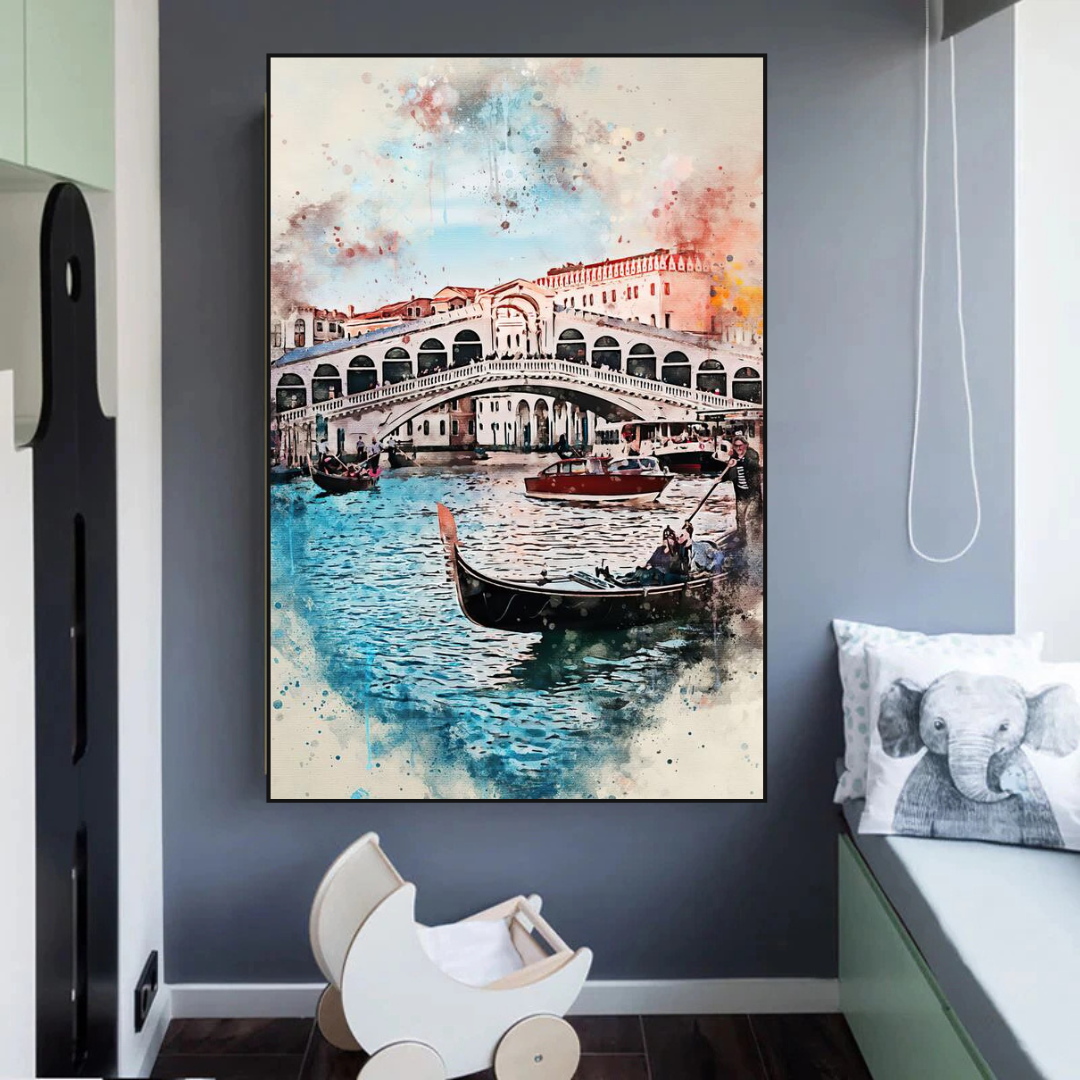 City Venice Landscape Art - Venice Poster-ChandeliersDecor