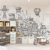 Cityscape Adventures Kids City Buildings Wallpaper-ChandeliersDecor.com