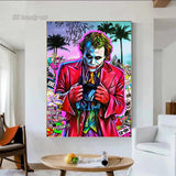 Classic Movie Character Joker Canvas Wall Art