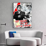 Classic Movie Poster Tony Montana Scarface Canvas Wall Art-ChandeliersDecor