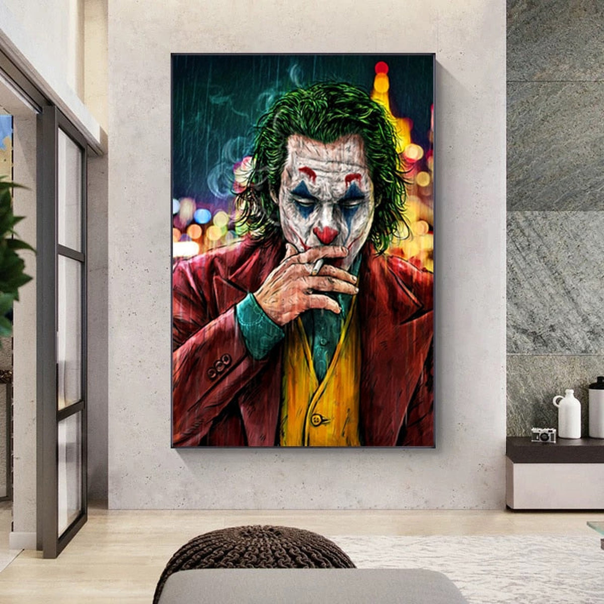 Classical The Joker Man Canvas Wall Art