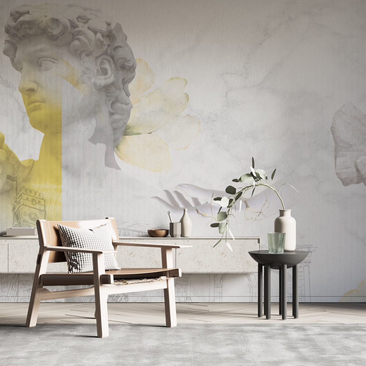 Cloud Angel Wallpaper Mural - Transform Your Space-ChandeliersDecor