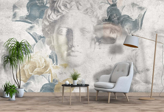 Clouds Face Wallpaper Mural - Captivating Designs for Walls-ChandeliersDecor.com