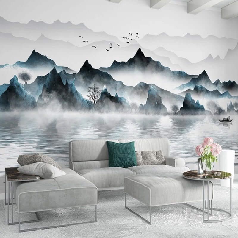 Cloudy Morning Wallpaper - Discover Serene Landscapes-ChandeliersDecor.com