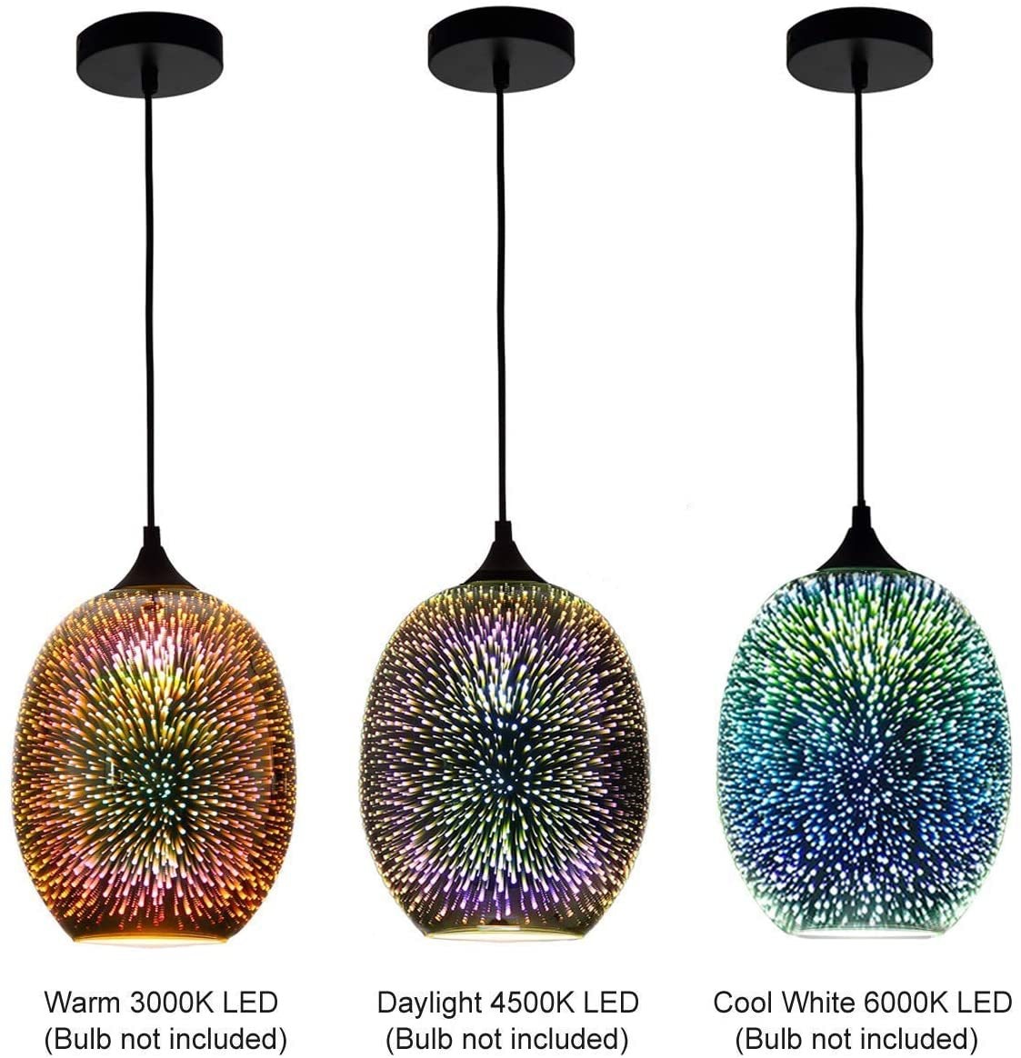 Colorful Fireworks Starry Sky Hanging Glass Chandelier