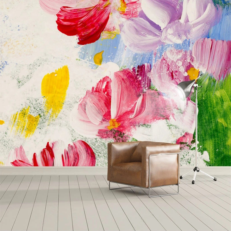 Colourful Flowers Wallpaper - Vibrant Floral Prints-ChandeliersDecor