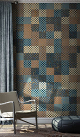 Colourful Geometric Squares Wallpaper Mural-ChandeliersDecor.com