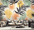 Colourful Leaf Wallpaper Murals - Vibrant Wall Decor Options-ChandeliersDecor.com