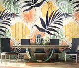 Colourful Leaf Wallpaper Murals - Vibrant Wall Decor Options-ChandeliersDecor