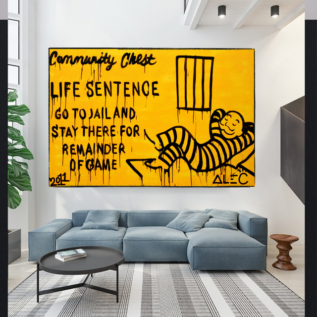 Community Chest Go To Jail Mr Monopoly Wall Art